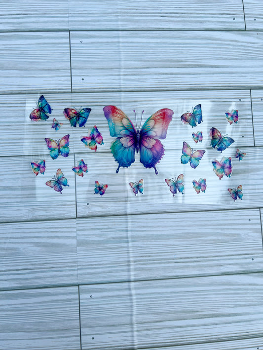 Pastel Rainbow butterflies