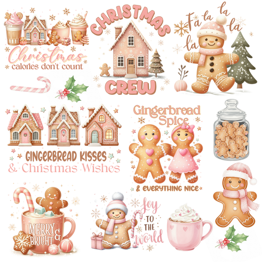 Christmas crew UVDTF decal sheet