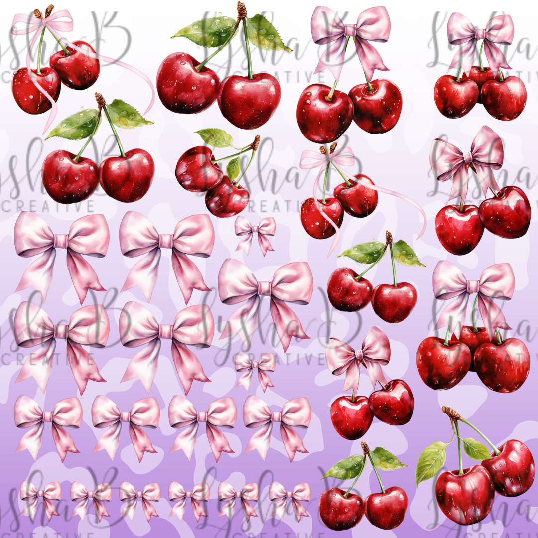 Cherries and Coquettes UVDTF Sheet