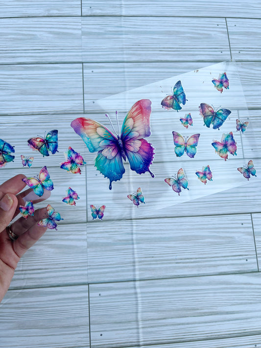 Pastel Rainbow butterflies