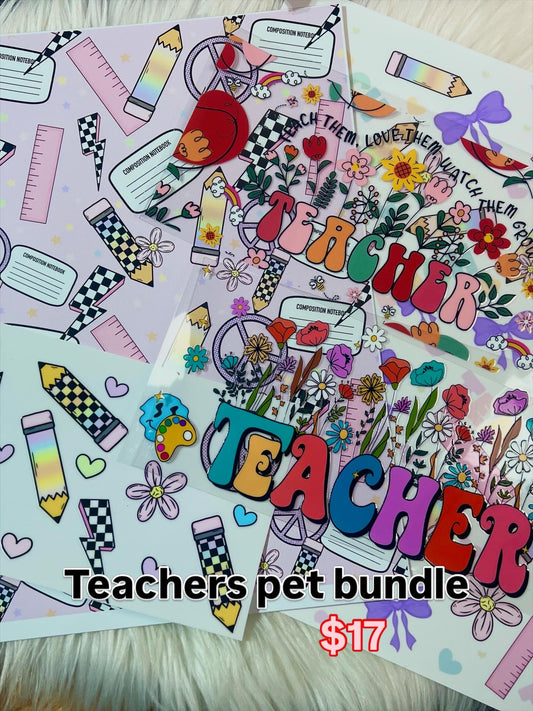 Teachers pet UVDTF and vinyl bundle