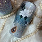 30oz snow floral tumbler