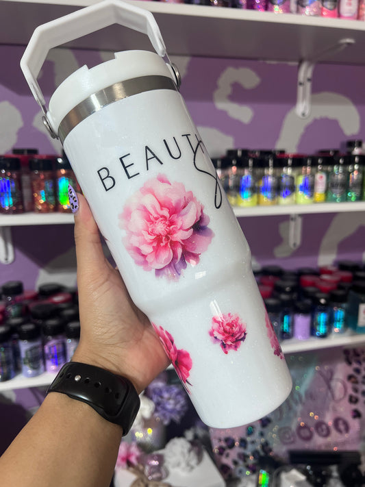 30oz Beautiful Soul Floral tumbler