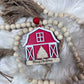 Red barn Tree Ornament/ Laser cut ornament
