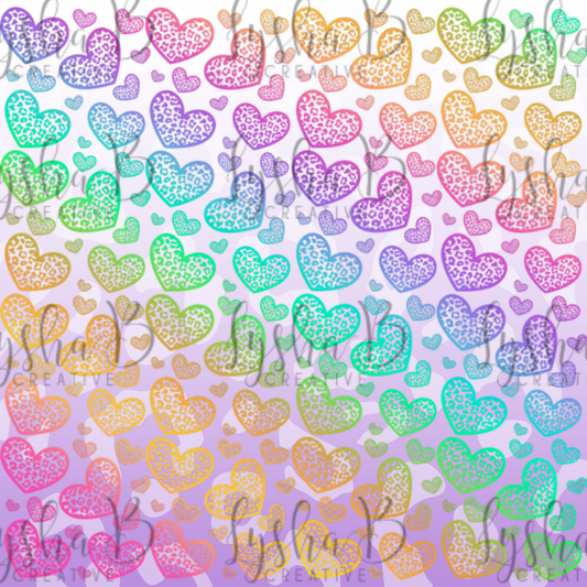 Neon Heart Leopard print UVDTF Bundle