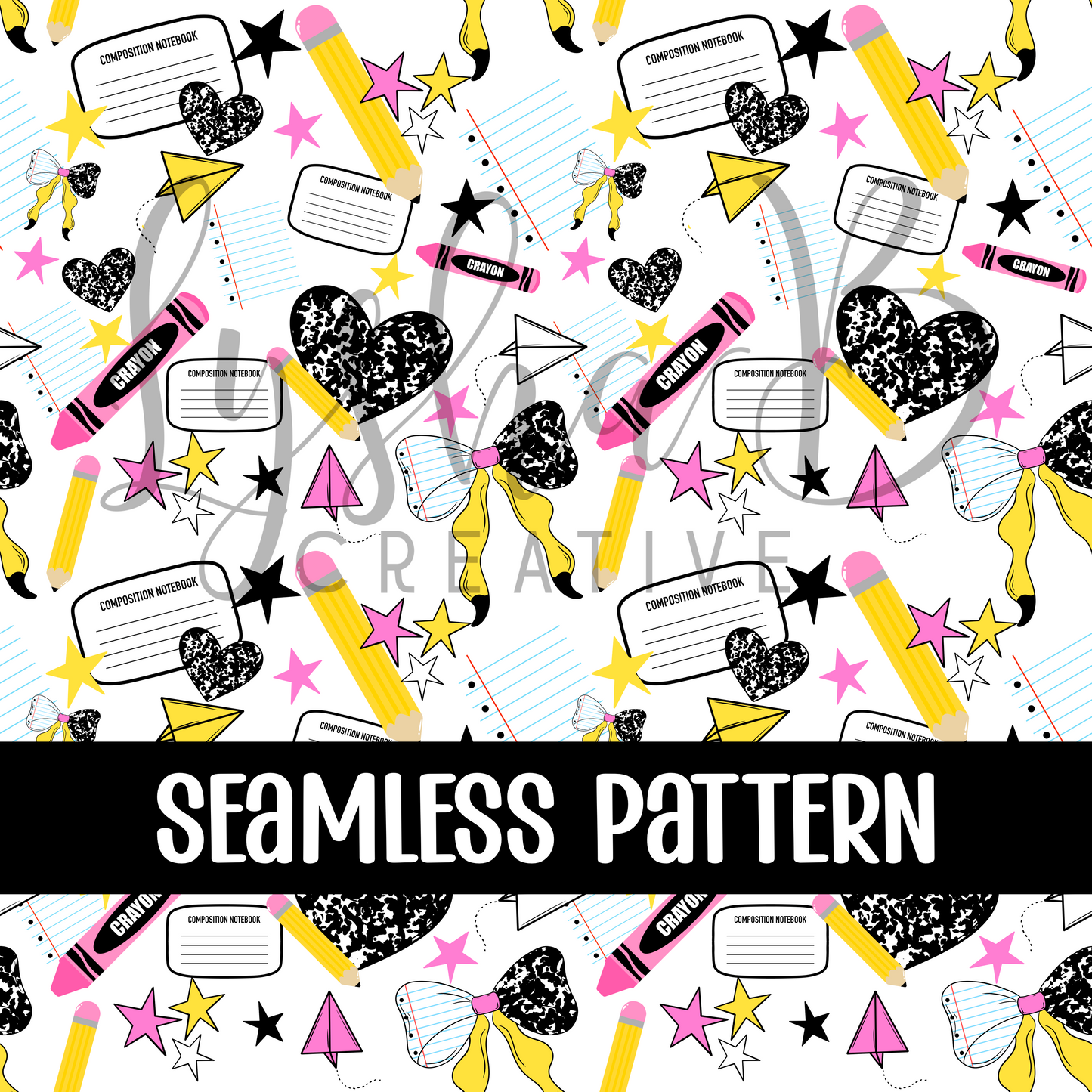Digital Art/ Back to School Seamless