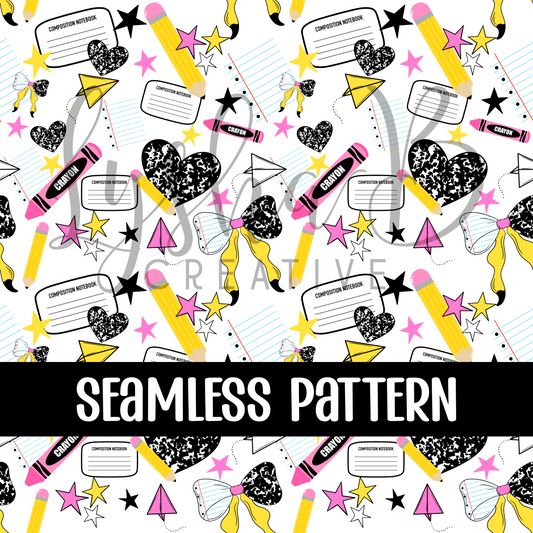Digital Art/ Back to School Seamless