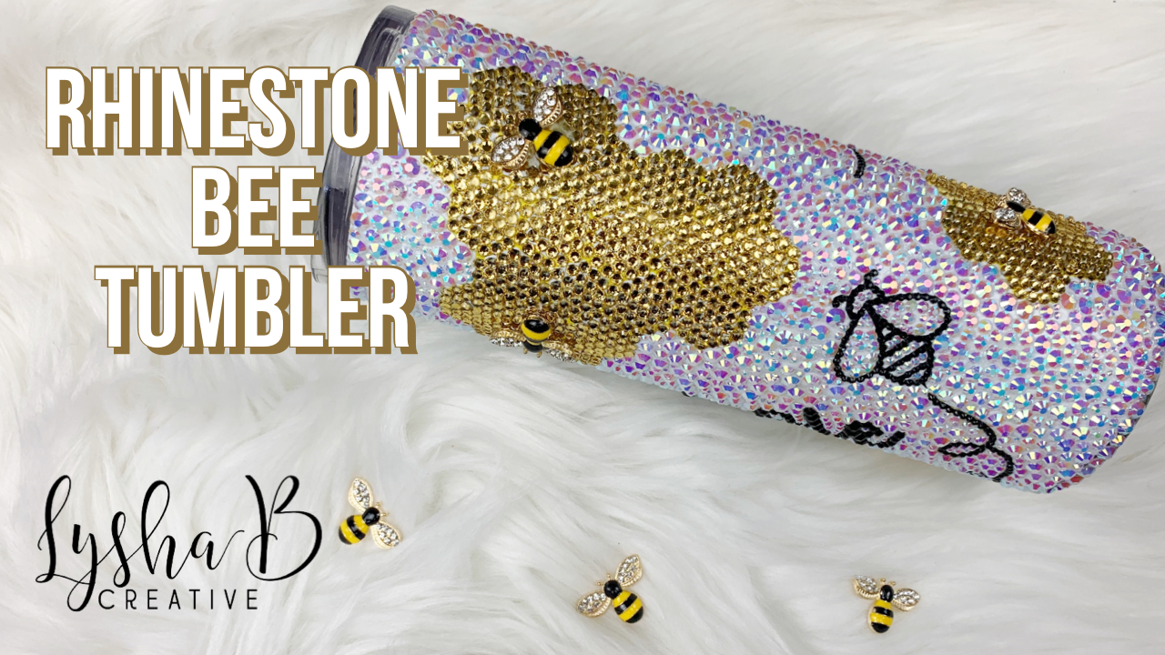 MADE TO ORDER: Rhinestone Bee Tumbler