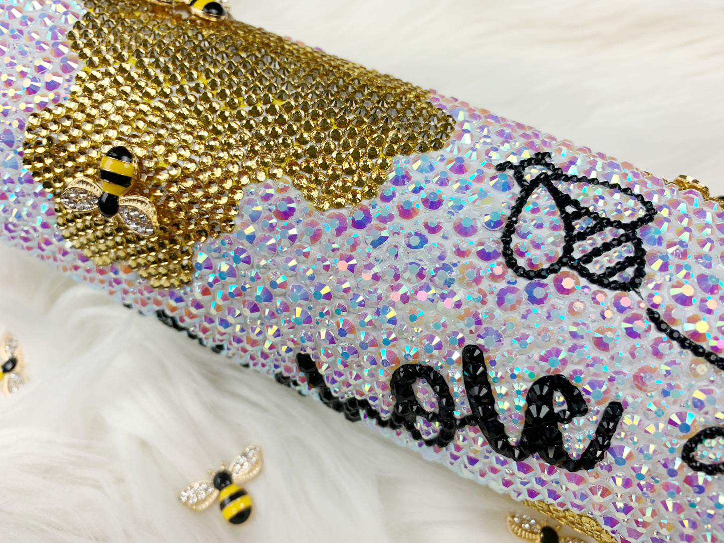 MADE TO ORDER: Rhinestone Bee Tumbler